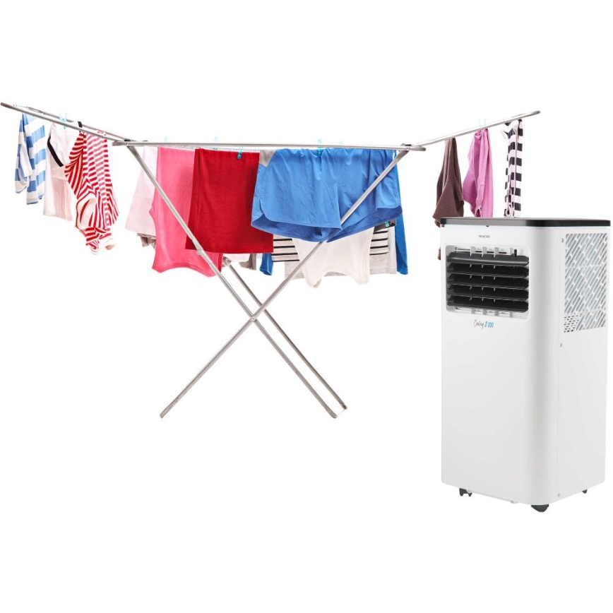 Sencor - Viedais mobilais gaisa kondicionieris 3in1, ieskaitot visus piederumus 805W/230V 8000 BTU Wi-Fi + tālvadības pults