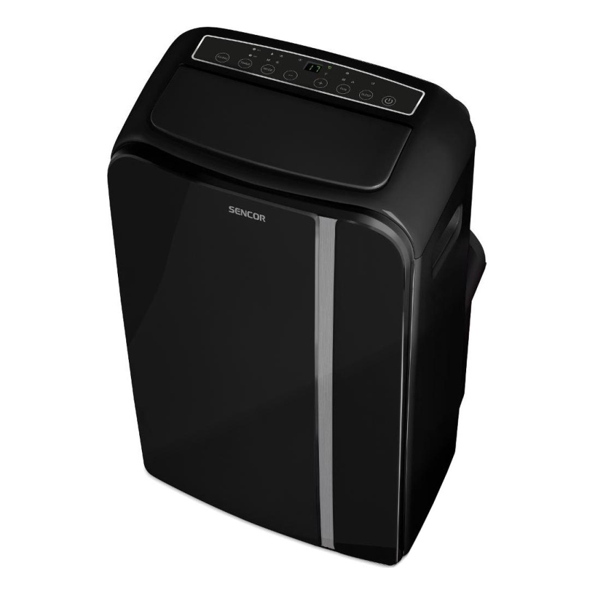 Sencor - Viedais mobilais gaisa kondicionieris 3in1, ieskaitot visus piederumus 1450W/230V 12000 BTU Wi-Fi melna + tālvadības pults