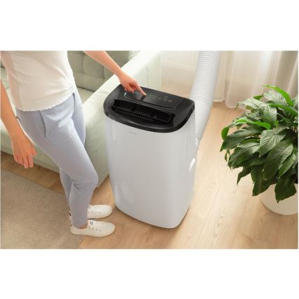 Sencor - Vieds portatīvais gaisa kondicionieris 4 vienā ar pilnu piederumu komplektu 1700W/230V 12000 BTU Wi‑Fi balts + tālvadības pults