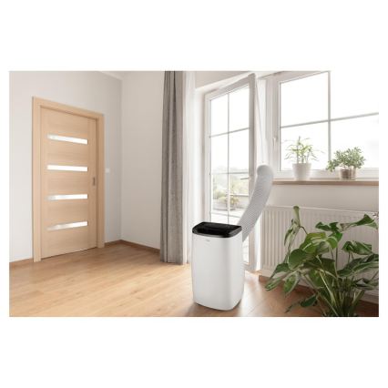 Sencor - Vieds portatīvais gaisa kondicionieris 4 vienā ar pilnu piederumu komplektu 1700W/230V 12000 BTU Wi‑Fi balts + tālvadības pults
