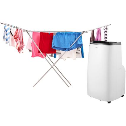 Sencor - Vieds portatīvais gaisa kondicionieris 4 vienā ar pilnu piederumu komplektu 1700W/230V 12000 BTU Wi‑Fi balts + tālvadības pults