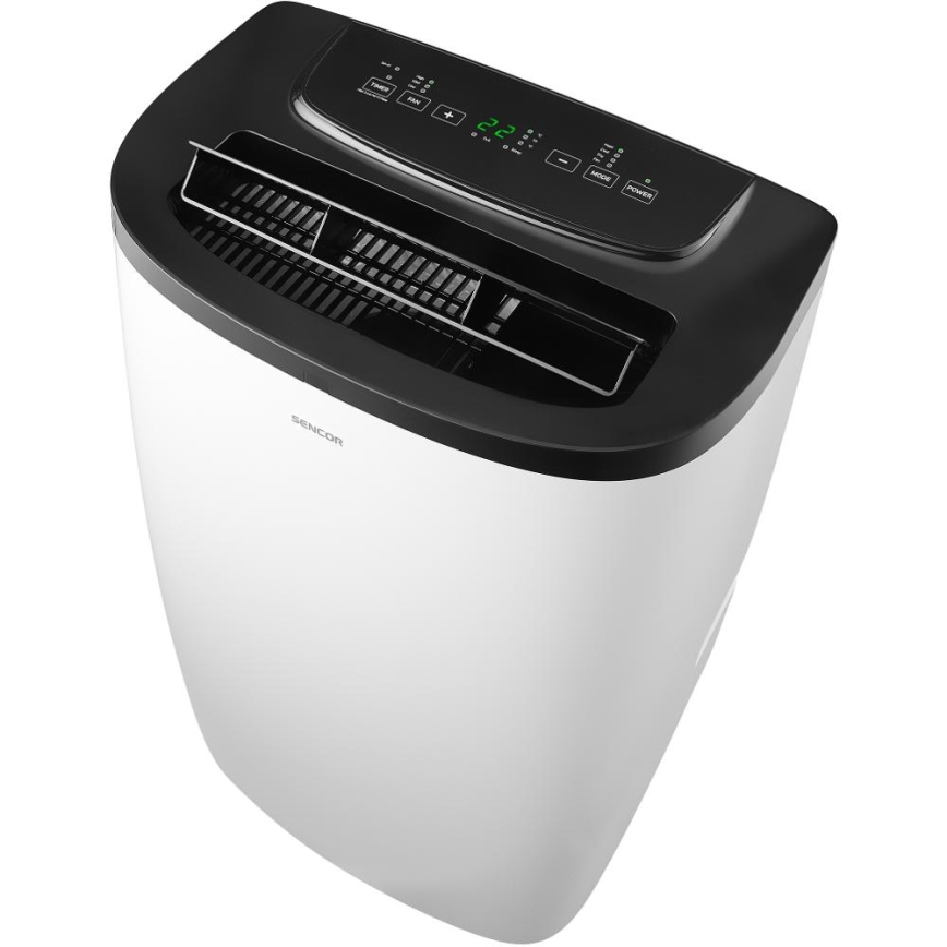 Sencor - Vieds portatīvais gaisa kondicionieris 4 vienā ar pilnu piederumu komplektu 1700W/230V 12000 BTU Wi‑Fi balts + tālvadības pults