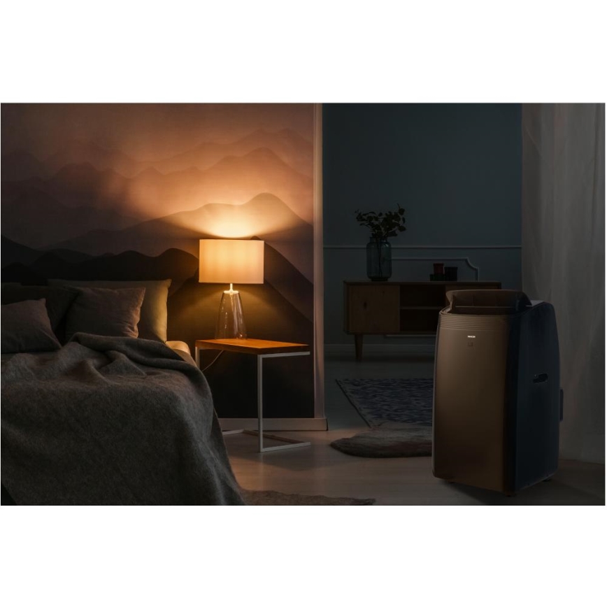 Sencor - Viedais mobilais gaisa kondicionieris iekļauti visi piederumi 900W/230V 9000 BTU Wi-Fi melna + tālvadības pults