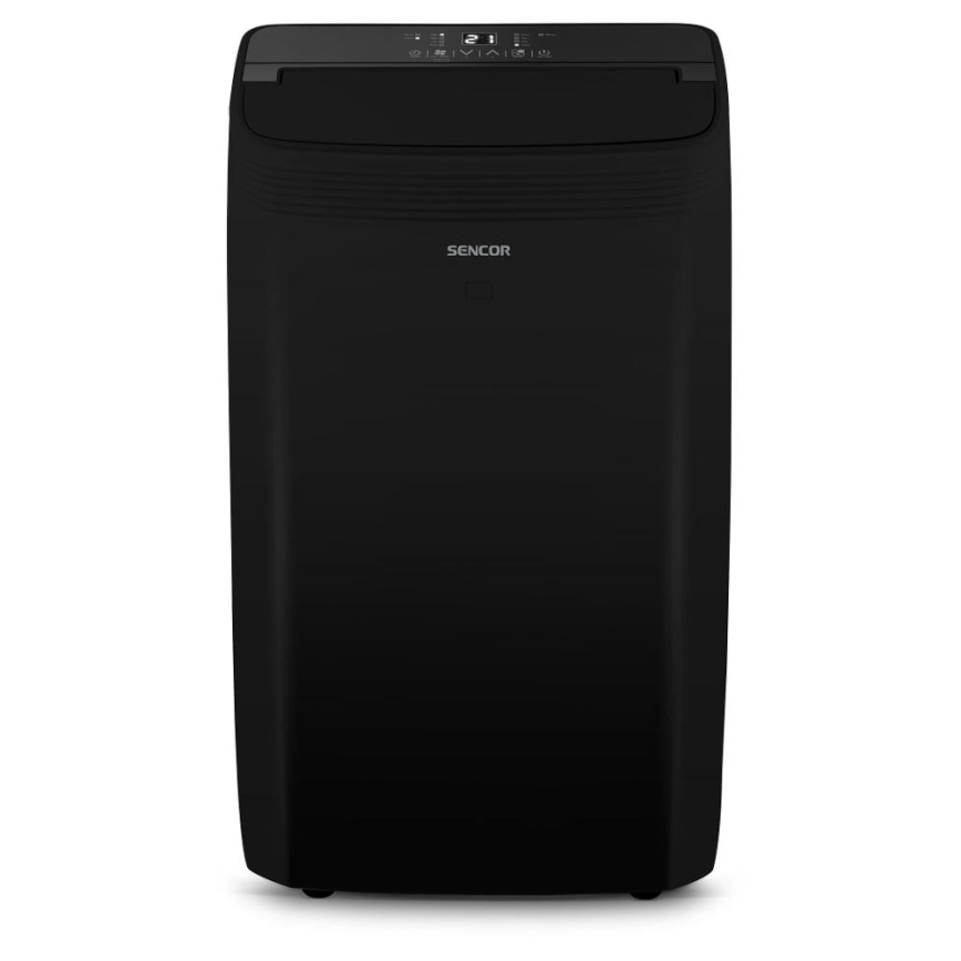 Sencor - Viedais mobilais gaisa kondicionieris iekļauti visi piederumi 900W/230V 9000 BTU Wi-Fi melna + tālvadības pults