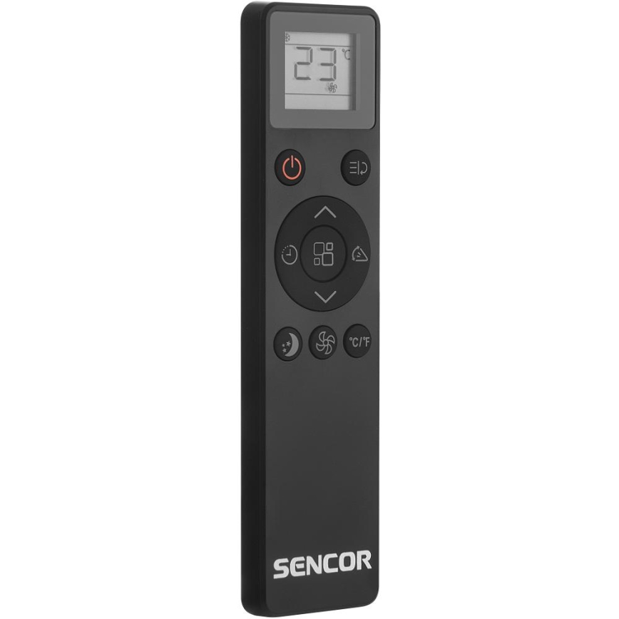 Sencor - Viedais mobilais gaisa kondicionieris iekļauti visi piederumi 900W/230V 9000 BTU Wi-Fi melna + tālvadības pults