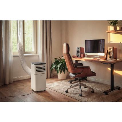 Sencor - Viedais pārnēsājamais gaisa kondicionieris 3 vienā ar pilnu piederumu komplektu 760W/230V 7000 BTU Wi-Fi balts + tālvadības pults