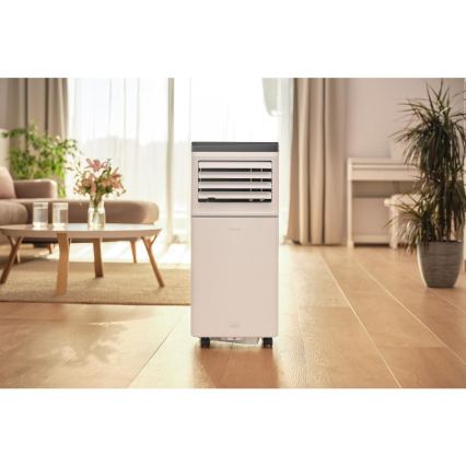 Sencor - Viedais pārnēsājamais gaisa kondicionieris 3 vienā ar pilnu piederumu komplektu 760W/230V 7000 BTU Wi-Fi balts + tālvadības pults