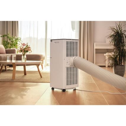 Sencor - Viedais pārnēsājamais gaisa kondicionieris 3 vienā ar pilnu piederumu komplektu 760W/230V 7000 BTU Wi-Fi balts + tālvadības pults