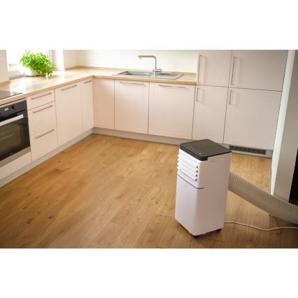 Sencor - Viedais pārnēsājamais gaisa kondicionieris 3 vienā ar pilnu piederumu komplektu 760W/230V 7000 BTU Wi-Fi balts + tālvadības pults