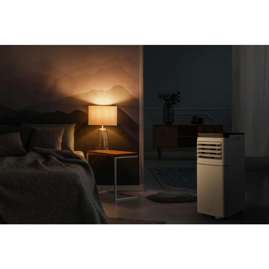 Sencor - Viedais pārnēsājamais gaisa kondicionieris 3 vienā ar pilnu piederumu komplektu 760W/230V 7000 BTU Wi-Fi balts + tālvadības pults