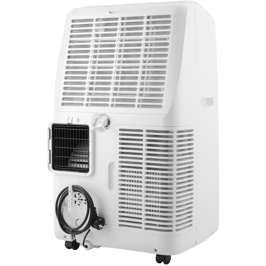 Sencor - Viedais portatīvais gaisa kondicionieris 5‑vienā ar pilnu piederumu komplektu, 733W/230V, 9000 BTU, Wi‑Fi, balts + tālvadība