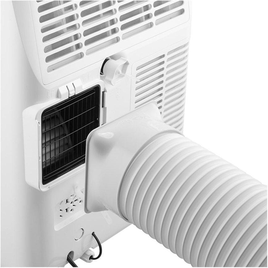 Sencor - Viedais portatīvais gaisa kondicionieris 5‑vienā ar pilnu piederumu komplektu, 733W/230V, 9000 BTU, Wi‑Fi, balts + tālvadība