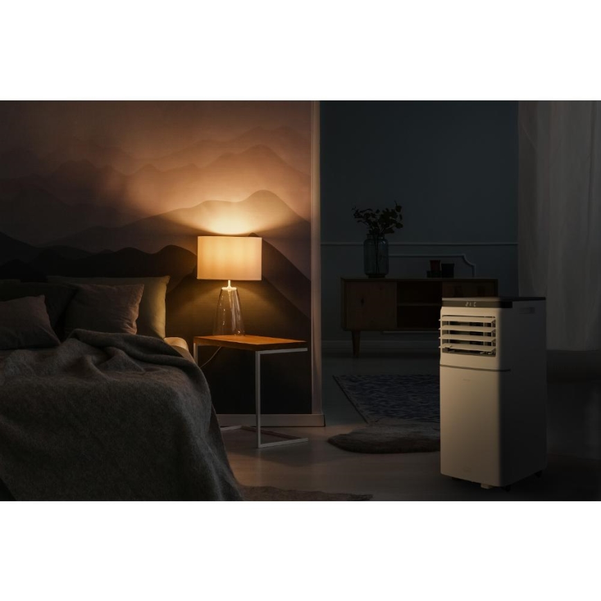 Sencor - Viedais portatīvais gaisa kondicionieris 3 vienā, ieskaitot pilnu piederumu komplektu 815W/230V 8000 BTU Wi-Fi balts + tālvadības pults
