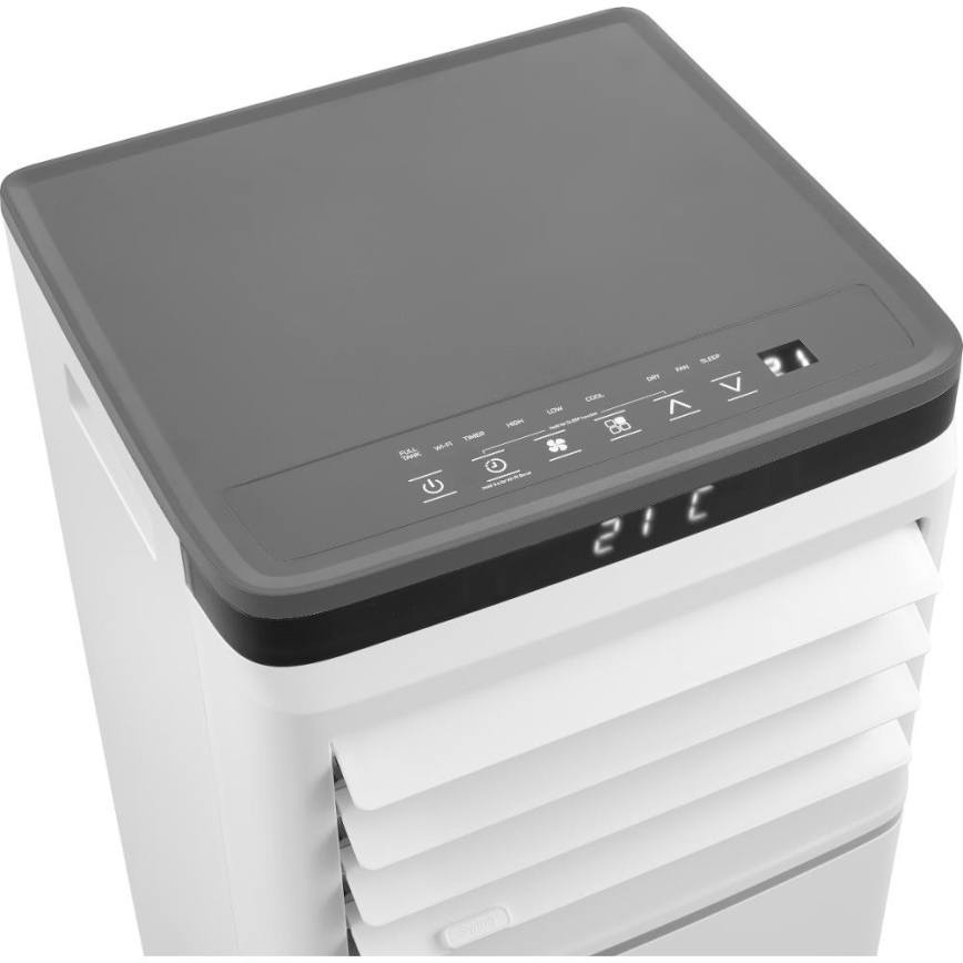Sencor - Viedais portatīvais gaisa kondicionieris 3 vienā, ieskaitot pilnu piederumu komplektu 815W/230V 8000 BTU Wi-Fi balts + tālvadības pults