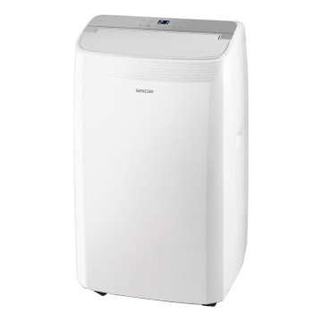 Sencor - Viedais portatīvais gaisa kondicionieris 5‑vienā ar pilnu piederumu komplektu, 733W/230V, 9000 BTU, Wi‑Fi, balts + tālvadība