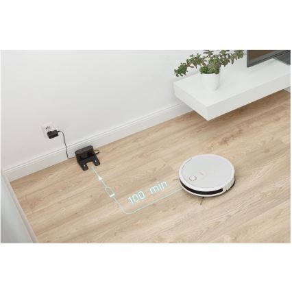 Sencor - Viedais robota putekļu sūcējs ar mopu 2in1 28W/2600 mAh Wi-Fi balta + tālvadības pults