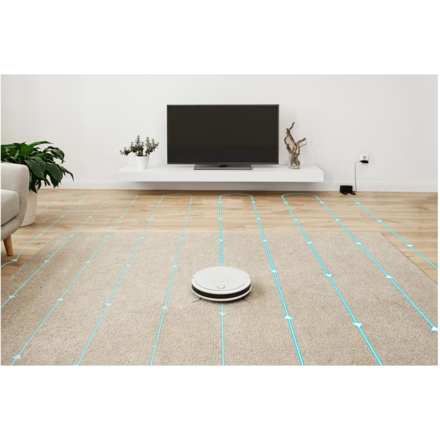 Sencor - Viedais robota putekļu sūcējs ar mopu 2in1 28W/2600 mAh Wi-Fi balta + tālvadības pults