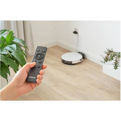 Sencor - Viedais robota putekļu sūcējs ar mopu 2in1 28W/2600 mAh Wi-Fi balta + tālvadības pults