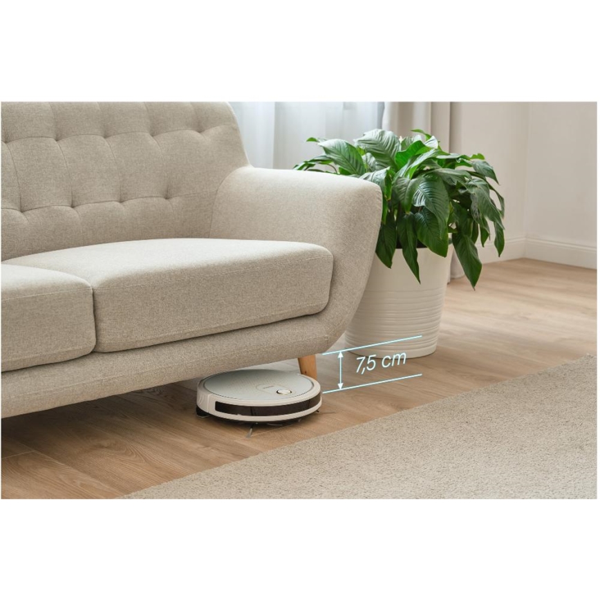 Sencor - Viedais robota putekļu sūcējs ar mopu 2in1 28W/2600 mAh Wi-Fi balta + tālvadības pults