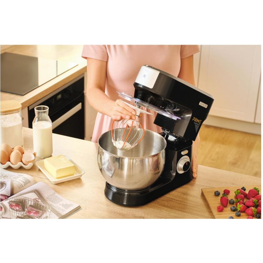 Sencor - Virtuves kombains ar nerūsējošā tērauda bļodu 1000W/230V melns