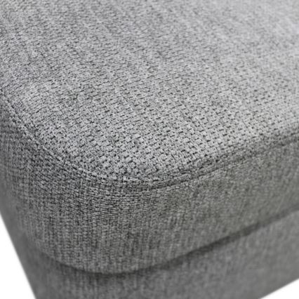 SERPA U formas kreisais izvelkamais stūra dīvāns ar uzglabāšanas nodalījumu, pelēks