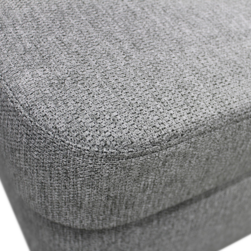 SERPA U formas kreisais izvelkamais stūra dīvāns ar uzglabāšanas nodalījumu, pelēks