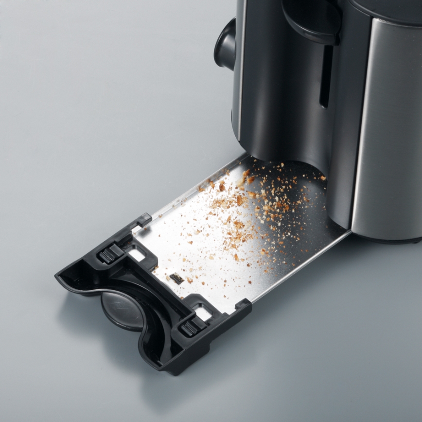 Severin AT 2514 - divu šķēļu tosteris 850W/230V nerūsējošais tērauds/melns