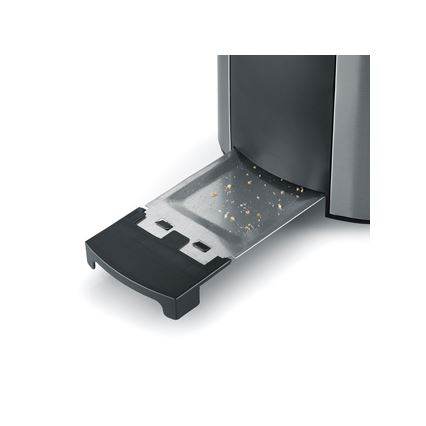 Severin AT 2589 - divu šķēļu tosteris 800W/230V nerūsējošā tērauda/melns
