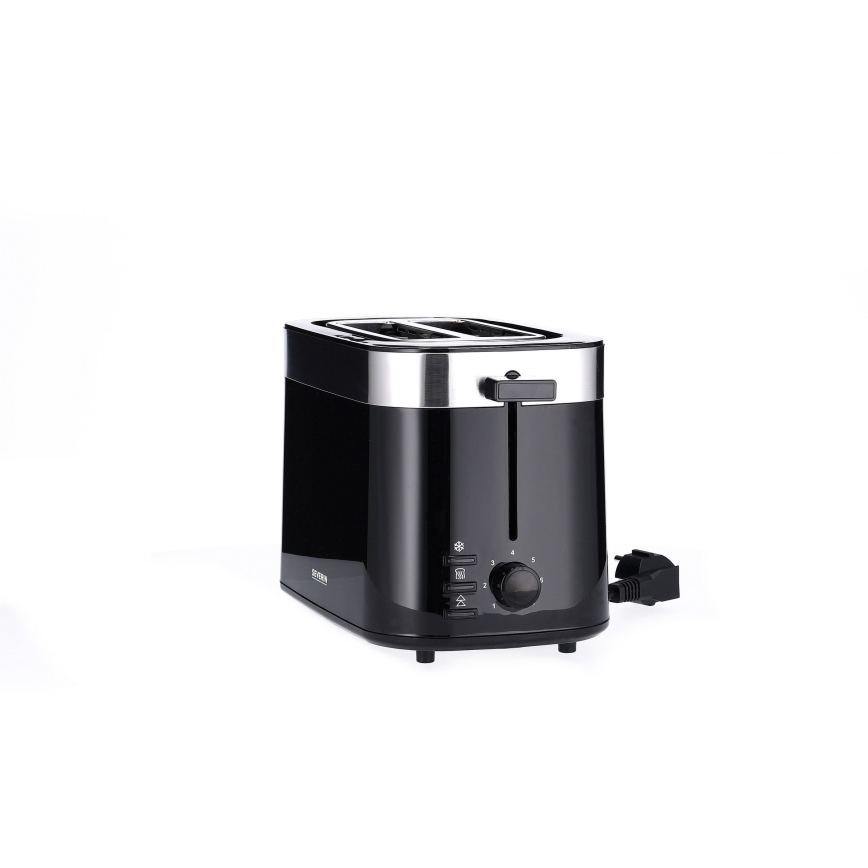 Severin AT 9264 - Tosteris ar divām atverēm 800W/230V nerūsējošā tērauda/melns
