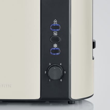 Severin AT 9576 - Tosteris ar divām spraugām 800W/230V bēšs/melns