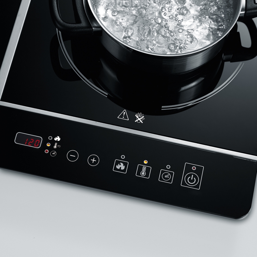 Severin DK 1031 - indukcijas divu plākšņu plīts 3400W/230V, melna