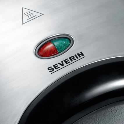 Severin SA 2969 - Tosteris 700W/230V nerūsējošā tērauda/melna