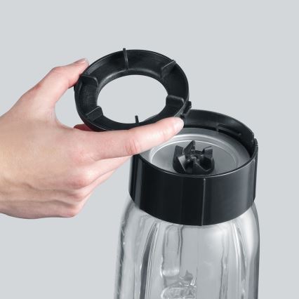 Severin SM 3737 - Galda blenderis 1 l 500W/230V nerūsējošā tērauda/melns