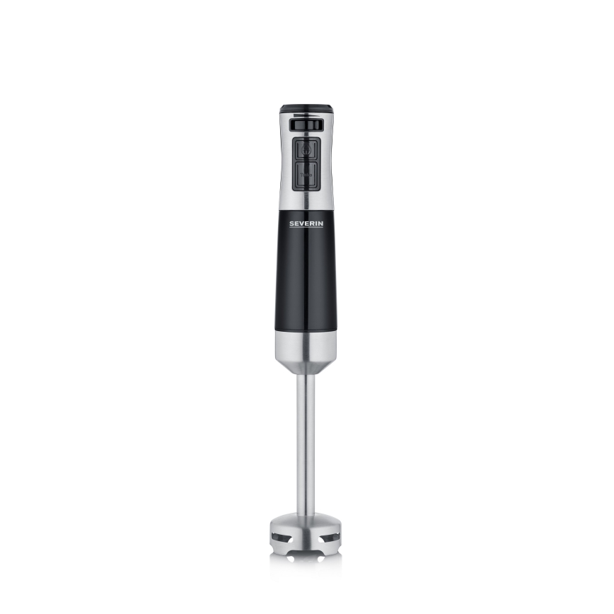 Severin SM 3772 - Rokas blenderis ar piederumiem 600W/230V nerūsējošā tērauda/melna