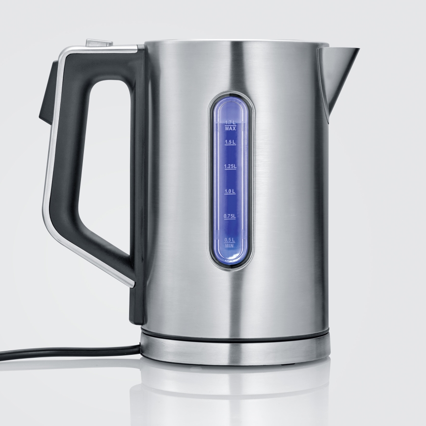 Severin WK 3418 - Elektriskā tējkanna 1,7 l 3000W/230V nerūsējošais tērauds/melna