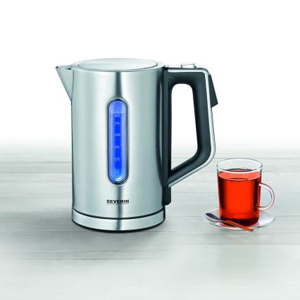 Severin WK 3418 - Elektriskā tējkanna 1,7 l 3000W/230V nerūsējošais tērauds/melna