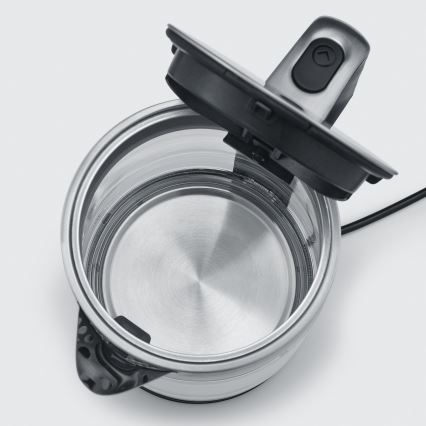 Severin WK 3420 - Ātrā elektriskā tējkanna 1,7 l, 2200 W / 230 V, nerūsējošais tērauds/stikls