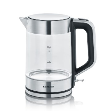 Severin WK 3420 - Ātrvārāmā tējkanna 1,7 l 2200W/230V nerūsējošais tērauds/stikls