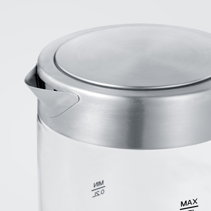 Severin WK 3472 - Ātrvārāmā tējkanna 0,5 l, 1100 W/230 V, nerūsējošais tērauds/stikls