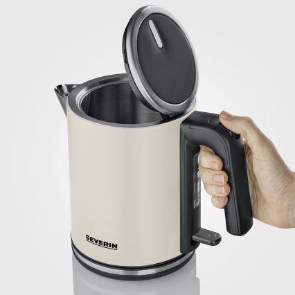 Severin WK 9577 - Elektriskā tējkanna, 1 l, 2400 W/230 V, bēša