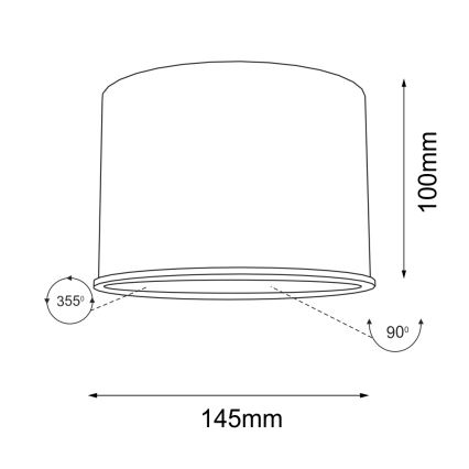 Shilo - Starmetis 1xGU10/15W/230V melns