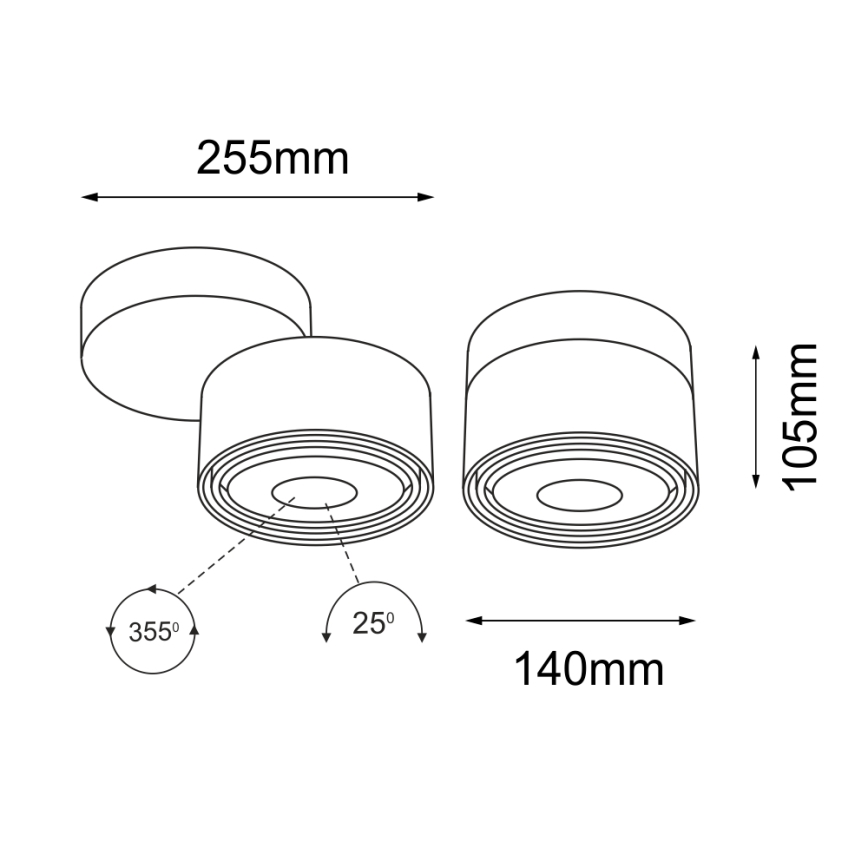 Shilo - Starmetis 1xGU10/15W/230V melns