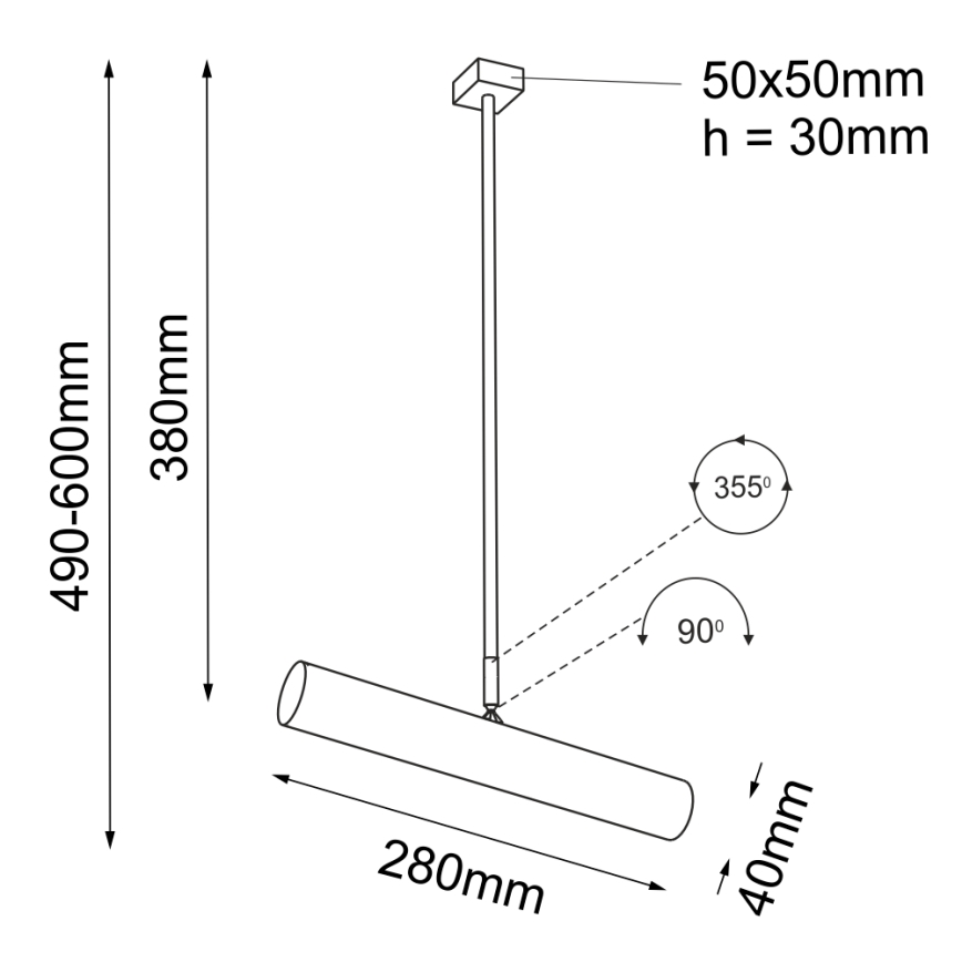 Shilo - Lustra ar stieni 1xGU10-MR11/15W/230V melna