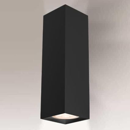 Shilo - Sienas gaismeklis 2xGU10/15W/230V melns