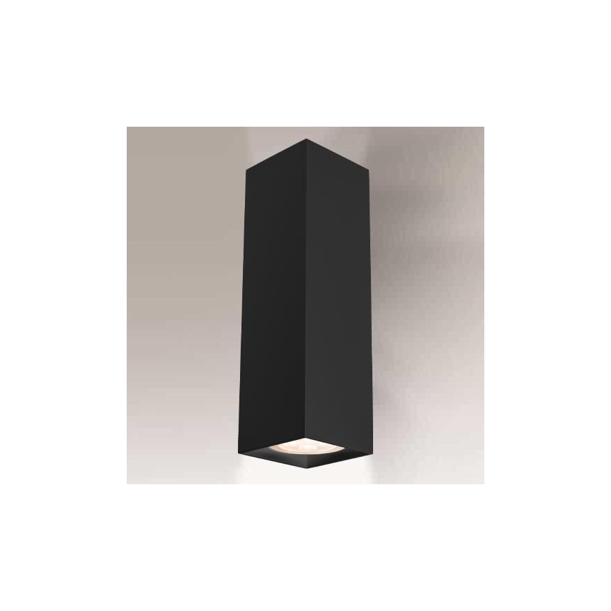 Shilo - Sienas gaismeklis 2xGU10/15W/230V melns