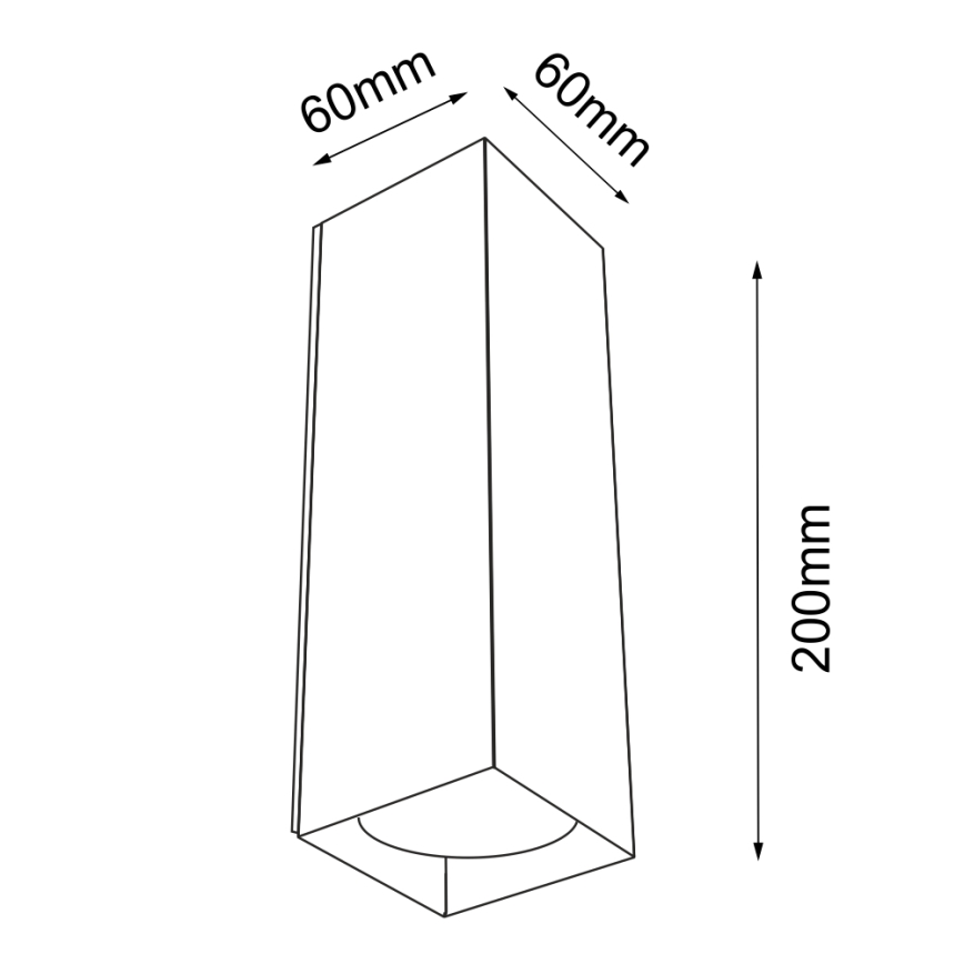 Shilo - Sienas gaismeklis 2xGU10/15W/230V melns