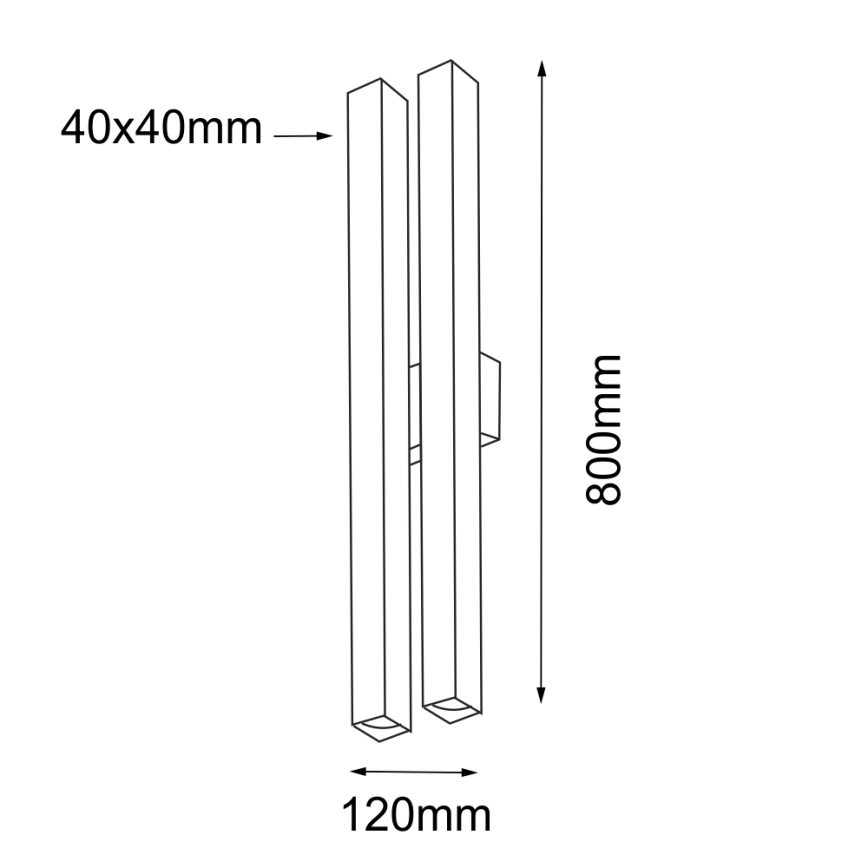 Shilo - Sienas gaismeklis 4xGU10/15W/230V melns