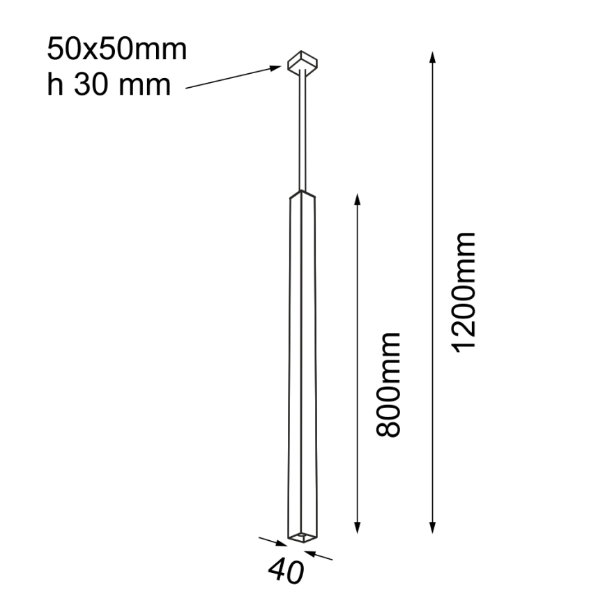 Shilo - Lustra ar auklu 1xGU10/15W/230V melna