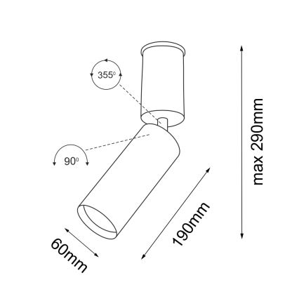 Shilo - Starmetis 1xGU10/15W/230V balts