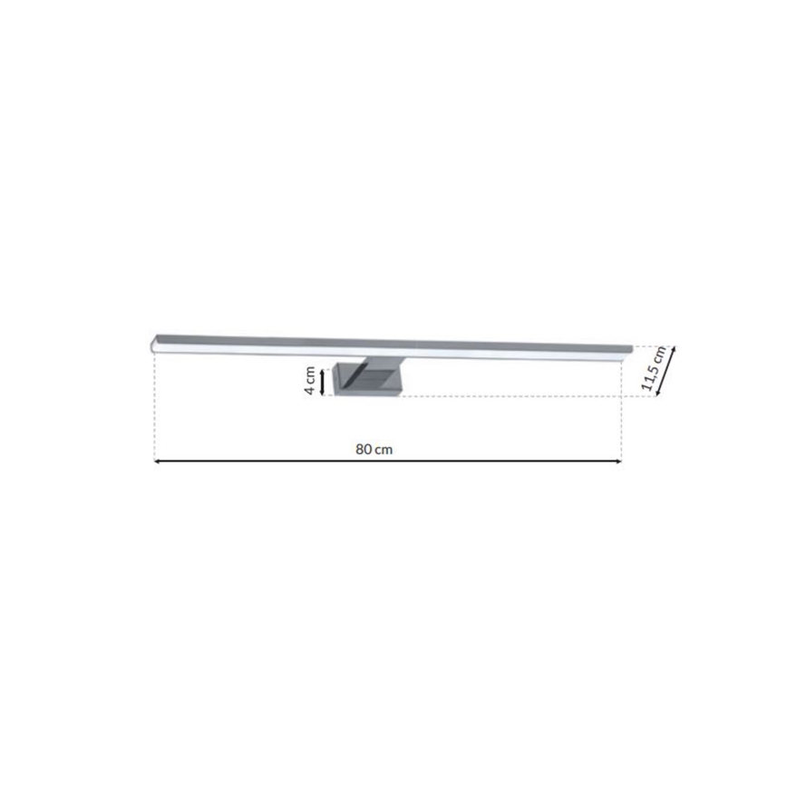 SHINE LED spoguļa apgaismojums vannas istabai 15W/230V 80 cm IP44 spīdīgs hroms
